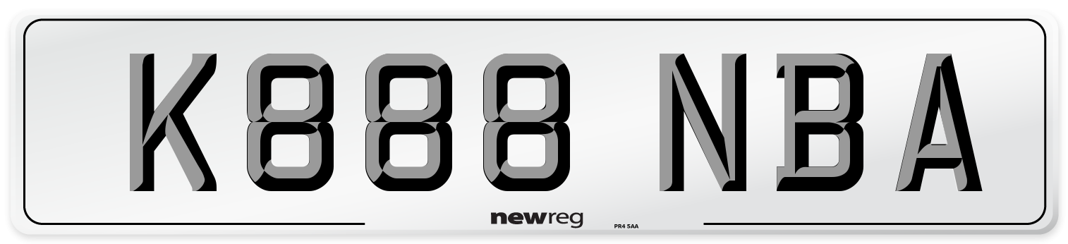 K888 NBA Number Plate from New Reg